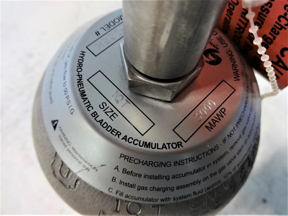 OILAIR 1 QUART HYDRO PNEUMATIC BLADDER ACCUMULATOR 100167-253K